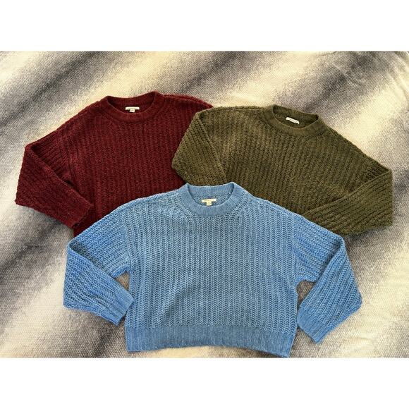 American Eagle Bundle Women Cable Knit Pullover Relaxed Sweater Size Small - Picture 1 of 13